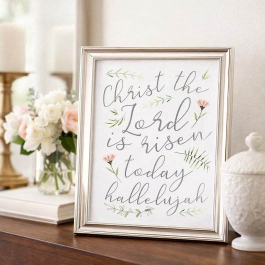 Christ the Lord is Risen Today Easter Wall Art ポスター