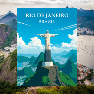 Christ the Redeemer、ブラジルRio de Janeiroヴィンテージ ポストカード