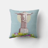 Christ the Redeemer Travel poster Favela クッション (裏面)