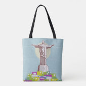 Christ the Redeemer Travel poster Favela トートバッグ (裏面)