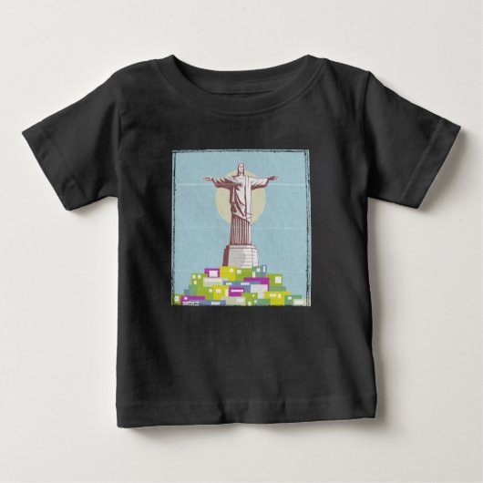Christ the Redeemer Travel poster Favela ベビーTシャツ (正面)