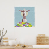 Christ the Redeemer Travel poster Favela ポスター (キッチン)