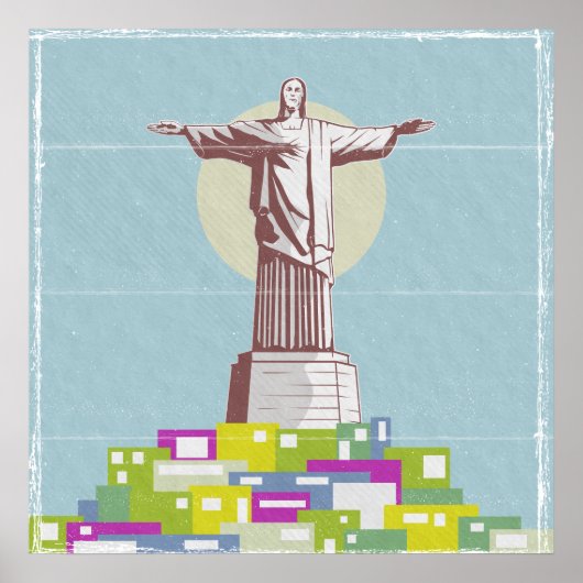 Christ the Redeemer Travel poster Favela ポスター (正面)