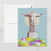 Christ the Redeemer Travel poster Favela ポストカード (正面/裏面)
