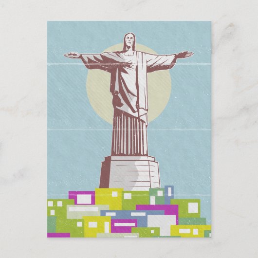 Christ the Redeemer Travel poster Favela ポストカード (正面)