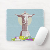 Christ the Redeemer Travel poster Favela マウスパッド (マウス)