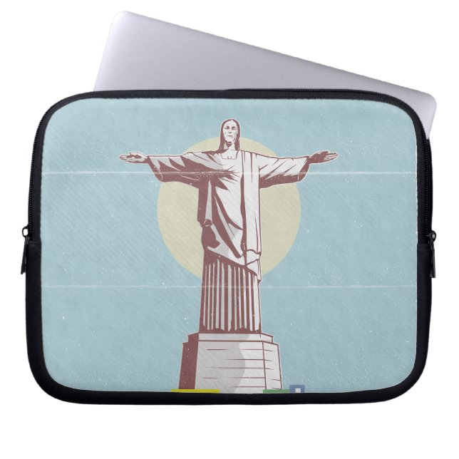Christ the Redeemer Travel poster Favela ラップトップスリーブ (正面)