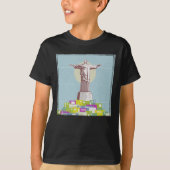Christ the Redeemer Travel poster Favela Tシャツ (正面)