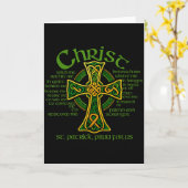 Christ With Me Celtic Cross St. Patrick Breastplat カード (黄色い花)