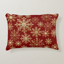 Christams Gold and Red Snowflake 