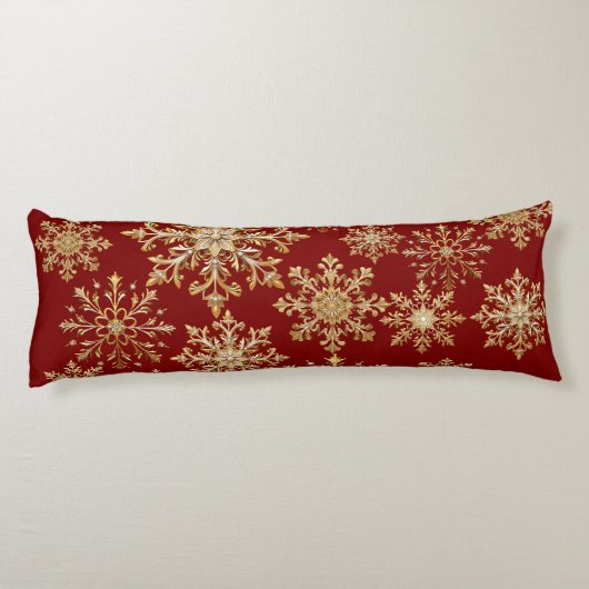 Christams Gold and Red Snowflake  ボディピロー (裏面)