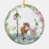 Christbaumschmuck mit süssem Pony セラミックオーナメント (裏面)