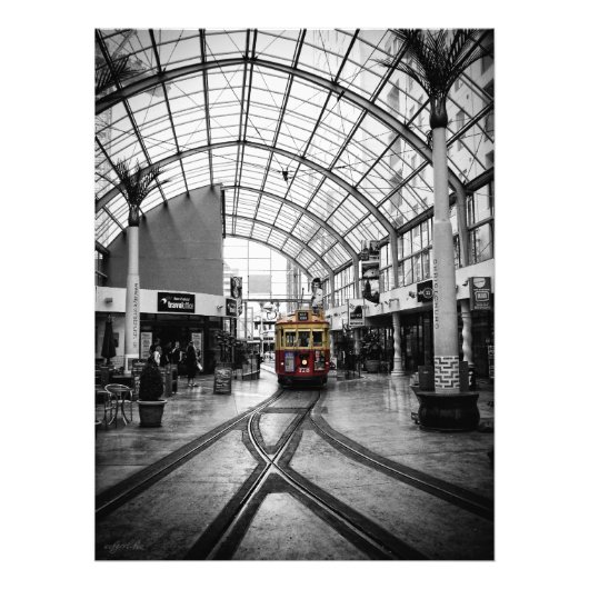 ChristchurchのトラムNZ写真 フォトプリント (正面)