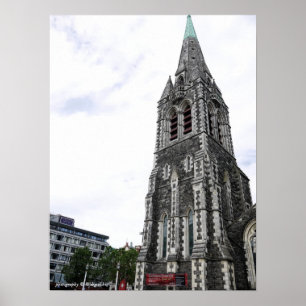 ChristChurch大聖堂,ニュージーランドのポスター ポスター