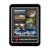 Christchurch - I Love – ニュージーランド – マグネット (縦)