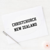 Christchurch New Zealand楕円シール 楕円形シール (封筒)