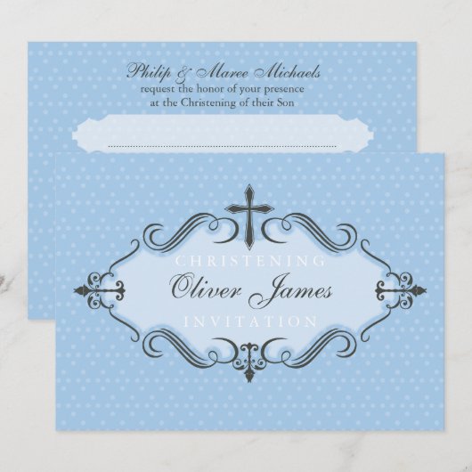 CHRISTENING INVITES :: viva 7L 招待状 (正面/裏面)
