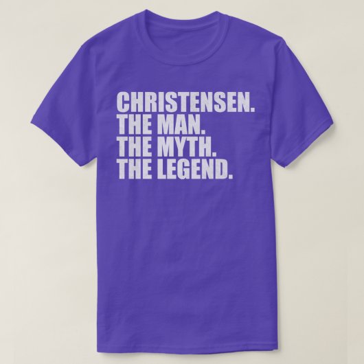 ChristensenChristensenファミリーネームChristensen las Tシャツ (デザイン正面)