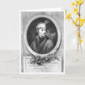 Christiaan著刻まれるTadeusz Kosciuszko カード (黄色い花)