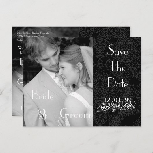 Christianあなたの写真と日付を保存 案内ポストカード (正面/裏面)