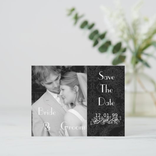 Christianあなたの写真と日付を保存 案内ポストカード (スタンド正面)