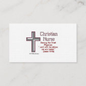 Christianナースクロス2名刺テンプレート 名刺 (裏面)