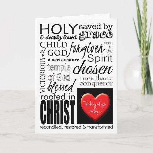 Christian 考え's of You Cardグラフィックタイポグラフィ カード (正面)