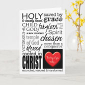 Christian 考え's of You Cardグラフィックタイポグラフィ カード (黄色い花)