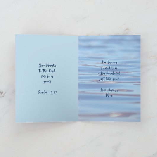 Christian 考え's of You Message Water カード (内部)