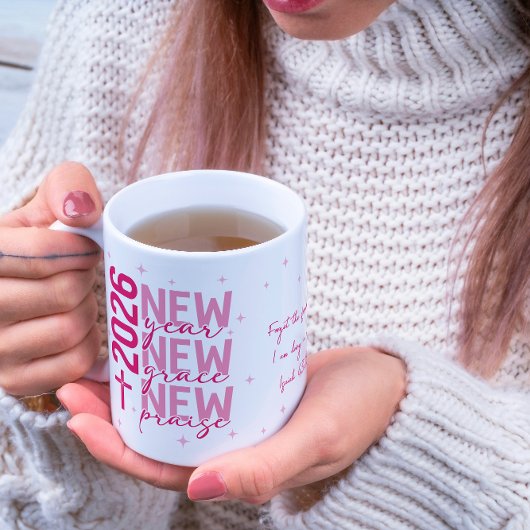 Christian 2026 New Year Custom Scripture Cross コーヒーマグカップ