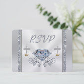 Christian 60th Anniversary RSVP with Menu Choice 招待状 (スタンド正面)