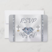 Christian 60th Anniversary RSVP with Menu Choice 招待状 (正面)