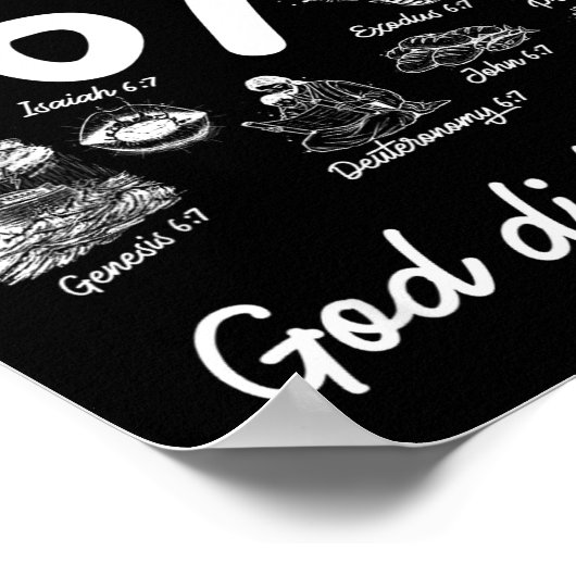 Christian 6 7 Meme Six Seven 67 Bible Verse Script ポスター (角)