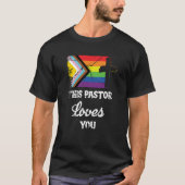 Christian Ally Inclusive Pride Clergy This Pastor  Tシャツ (正面)