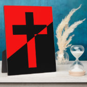 Christian Anarchist Anarchy Christianity Flag フォトプラーク (側面)