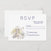Christian Angel Shepherd with Sheep RSVP (正面/裏面)