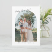 Christian Arch Photo Script Happy New Year シーズンカード (スタンド正面)