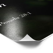 Christian Art - Lion - Proverbs 28:1 フォトプリント (角)