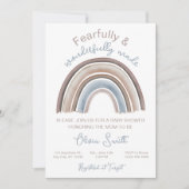 Christian Baby Shower Invitation Rainbow Theme 招待状 (正面)