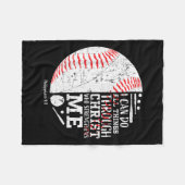 Christian Baseball Philipans 4_13 I Can Do All Thi フリースブランケット (正面(横))