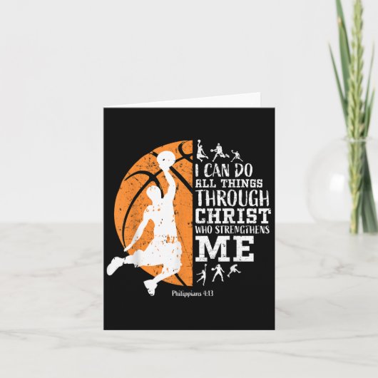 Christian Basketball I Can Do All Things Through C カード (正面)
