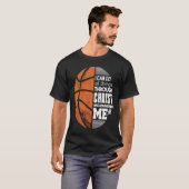 Christian Basketball Love All Things I Can Do Thro Tシャツ (正面フル)