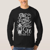 Christian Be A Light For All See Religious Bible V Tシャツ (正面)