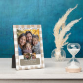 Christian Beige Buffalo Plaid Family Photo Collage フォトプラーク (側面)