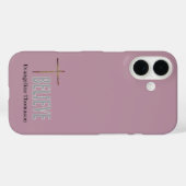 Christian “Believe” Cross Name Pink  Case-Mate iPhoneケース (裏面 (横))