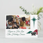 Christian Bethlehem Star and Manger Side Accent シーズンカード (スタンド正面)