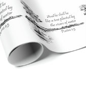 Christian Bible Encouraging Scripture Psalm 1:3  ラッピングペーパー (ロールコーナー)