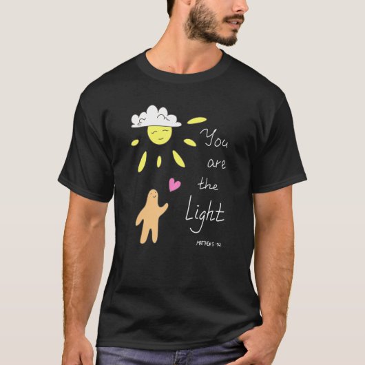 Christian Bible Quote Matthew 514 You Are The Ligh Tシャツ (正面)