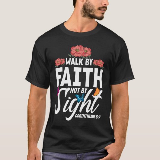 Christian Bible Verse Corinthians 57 Flower Butter Tシャツ (正面)