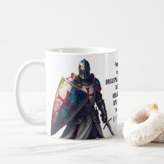 Christian Bible Verse Ephesians 6:10-18 Knight コーヒーマグカップ